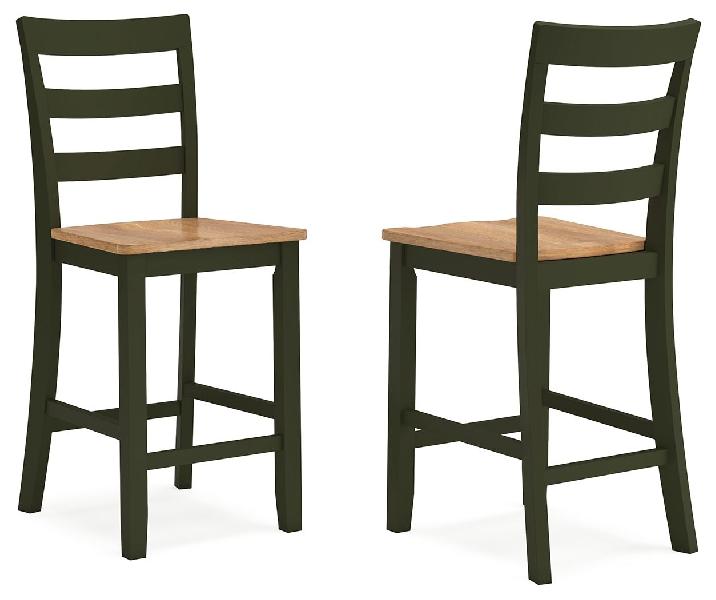 Image of Gesthaven - Barstool (Set of 2) - Natural / Green