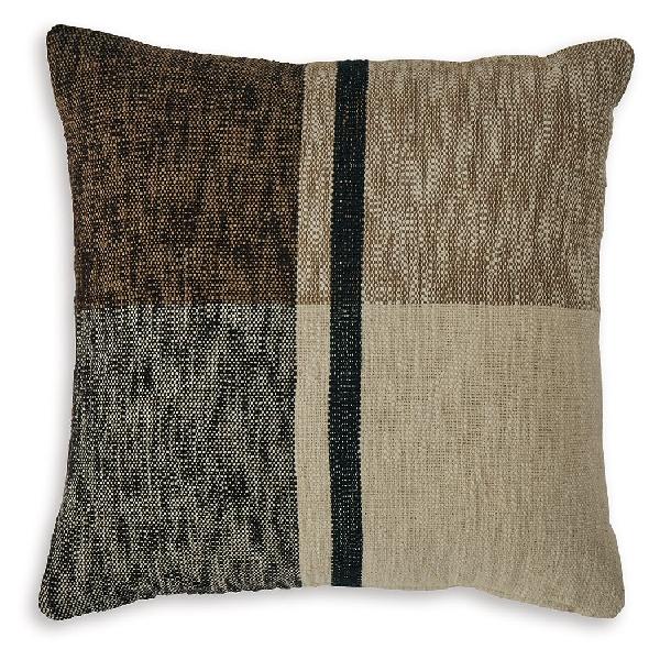 Image of Adrielton - Pillow (Set of 4) - Black / Brown / Tan