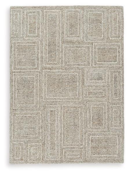 Image of Brickburgh - 5' x 7' Rug - Gray / Ivory / Honey