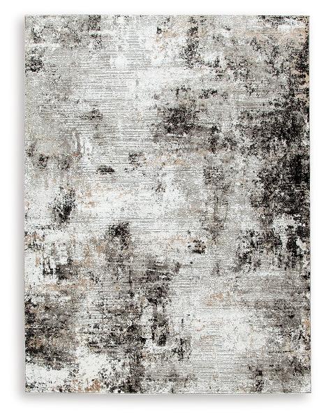 Image of Langwell - 5' x 7' Rug - Black / Gray / White