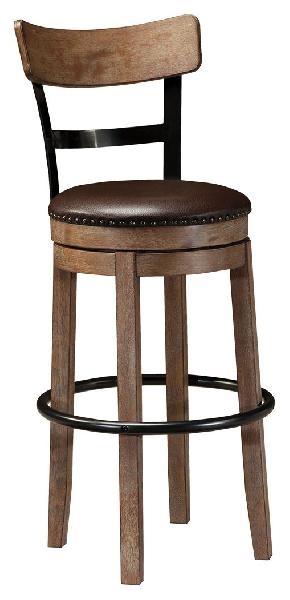Image of Pinnadel - Tall UPH Swivel Barstool - Light Brown