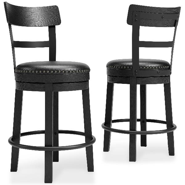 Image of Valebeck - UPH Swivel Barstool  - Black