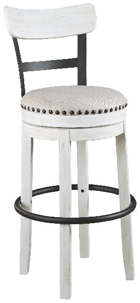 Image of Valebeck - Tall UPH Swivel Barstool - White