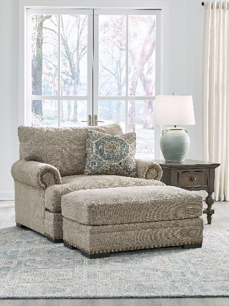 Image of Galemore - 2 Pc. - Chair And A Half, Ottoman - Quarry