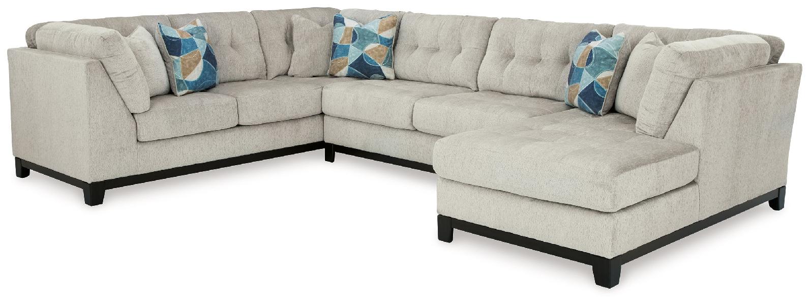 Image of Maxon Place - 3-Piece Sectional With Raf Corner Chaise - Stone