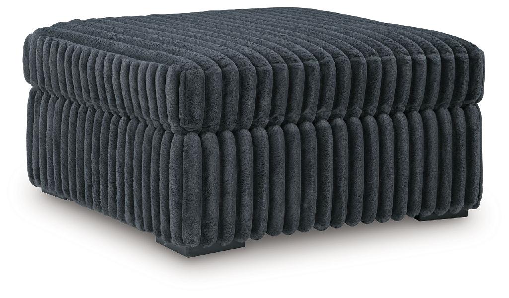 Image of Midnight-Madness - Oversized Accent Ottoman - Gunmetal