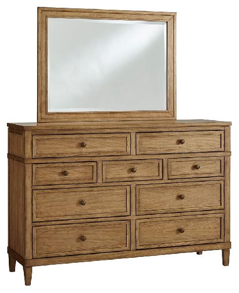 Image of Sharlance - Dresser and Mirror - Brown