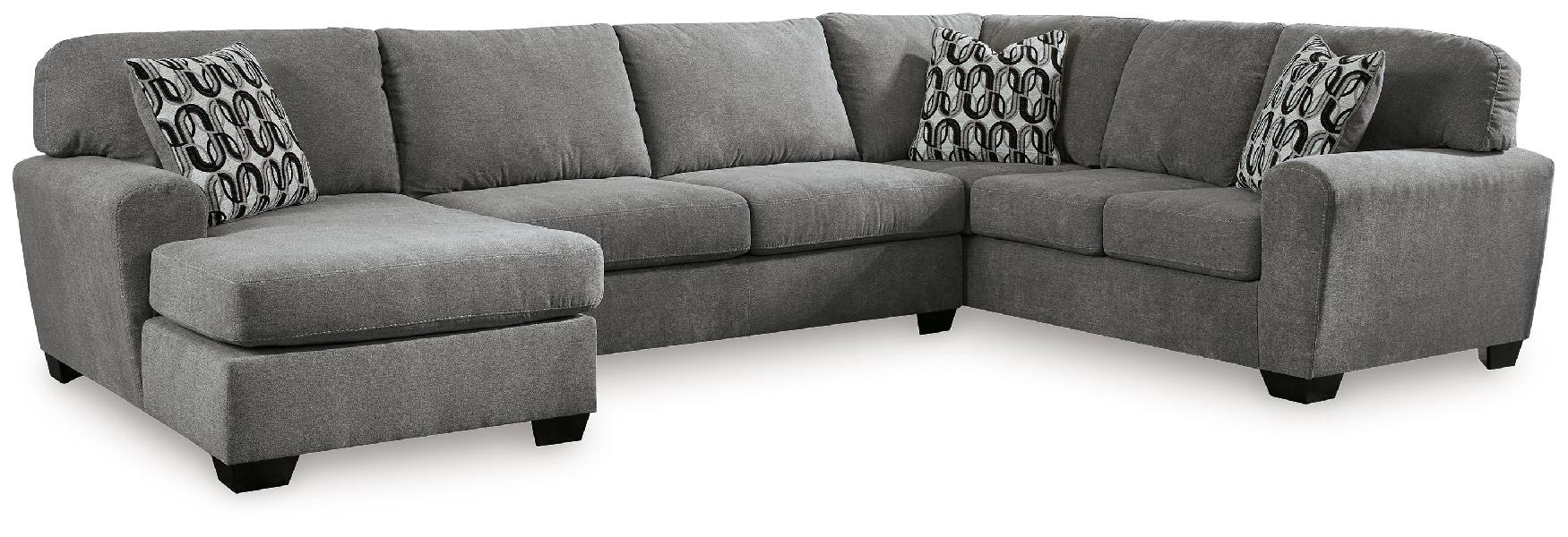 Image of Birkdale Court - 3-Piece Sectional With Laf Corner Chaise - Gray
