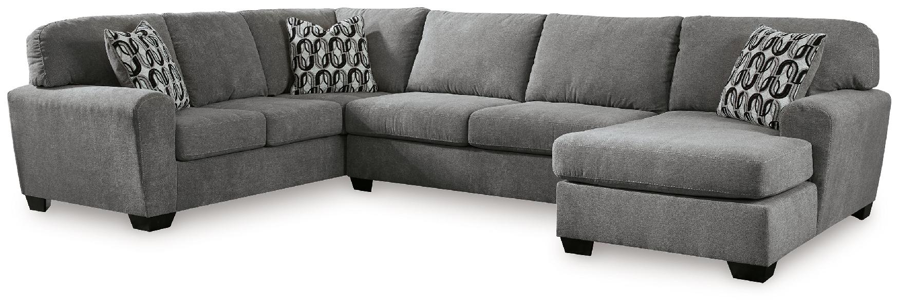 Image of Birkdale Court - 3-Piece Sectional With Raf Corner Chaise - Gray