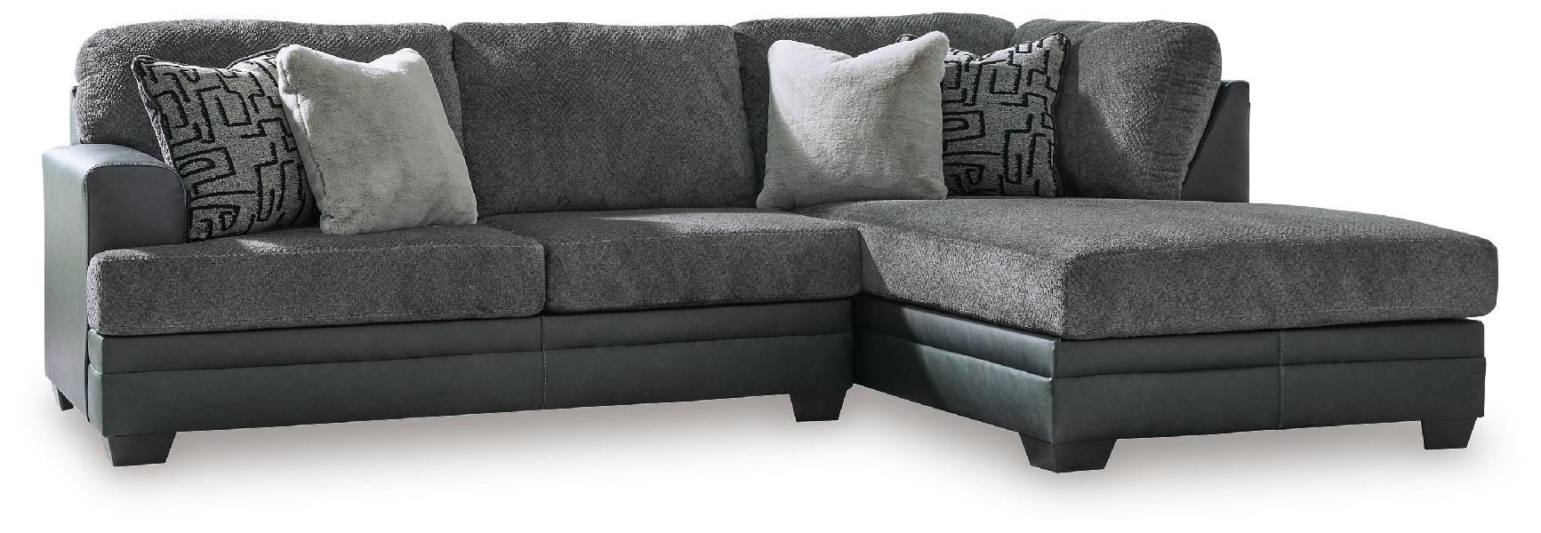 Image of Brixley Pier - 2-Piece Sectional With Raf Corner Chaise - Graphite