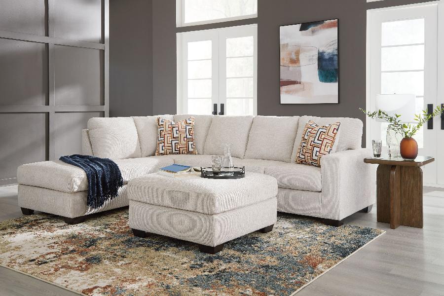 Image of Aviemore - 3 Pc. - 2-Piece Sectional With Laf Corner Chaise, Ottoman - Stone