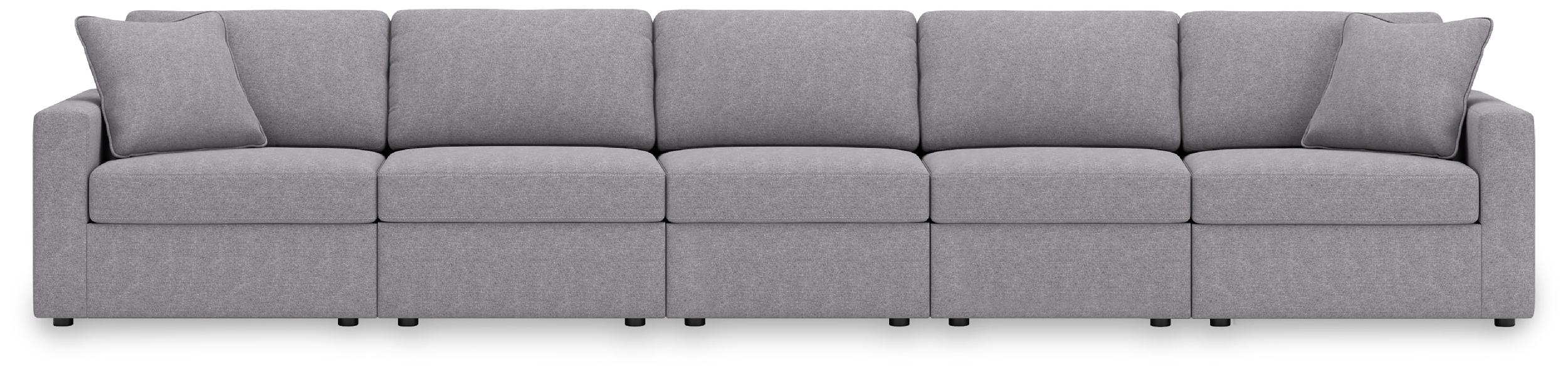 Image of Modmax - 5-Piece Sectional With 3 Armless Chairs - Granite