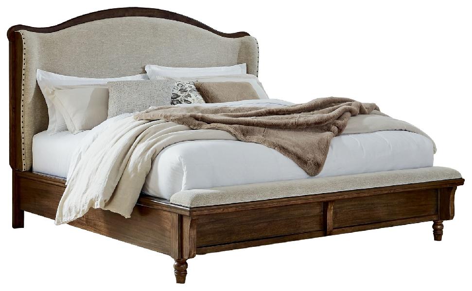 Image of Sturlayne - Queen Upholstered Panel Bed - Brown