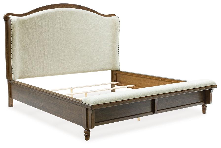 Image of Sturlayne - California King Upholstered Panel Bed - Brown