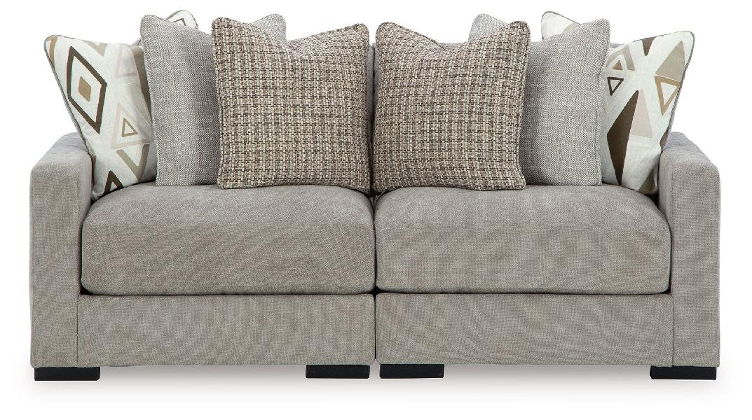 Image of Aslan Court - 2-Piece Loveseat Sectional - Pebble