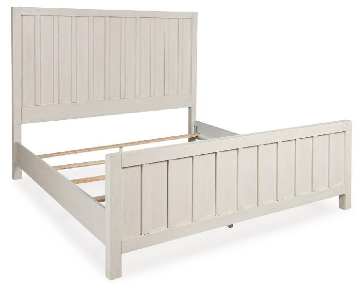 Image of Shaybrock - California King Panel Bed - Antique White