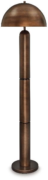 Image of Wendfield - Metal Floor Lamp - Antique Copper Finish