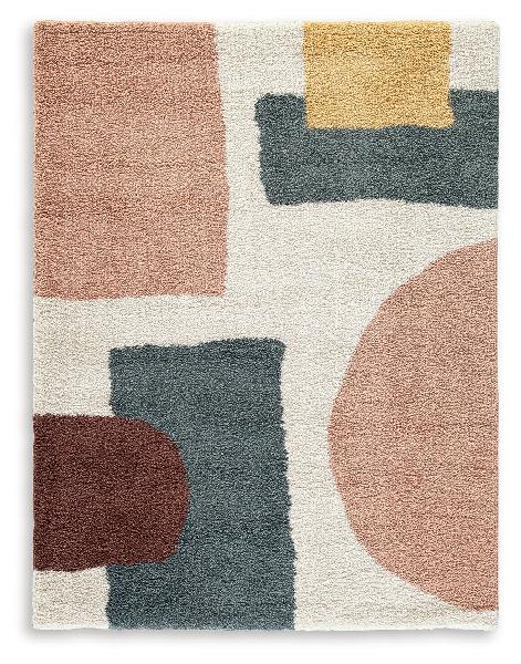 Image of Flynnwick - 5' x 7' Rug - Cream / Pink / Gray