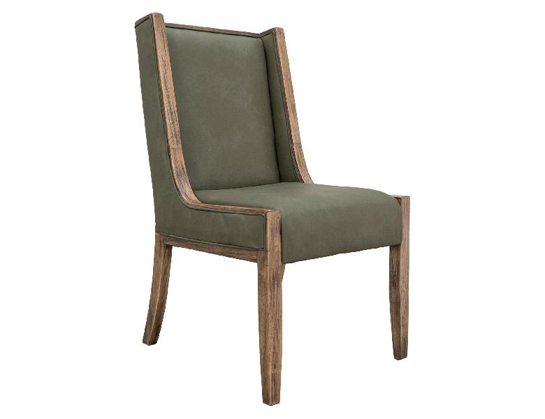 Image of Balam - Upholstered Chair (Set of 2) - Brown / Green