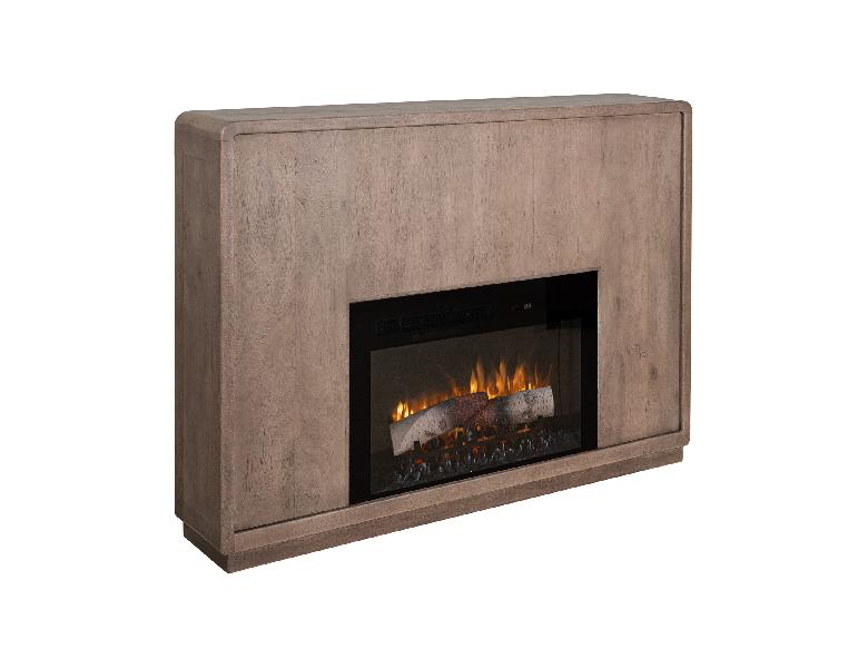 Image of Mezquite - Electric Fireplace - Light Brown