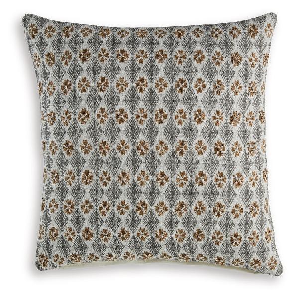 Image of Dainwick - Pillow (Set of 4) - White / Gray / Brown
