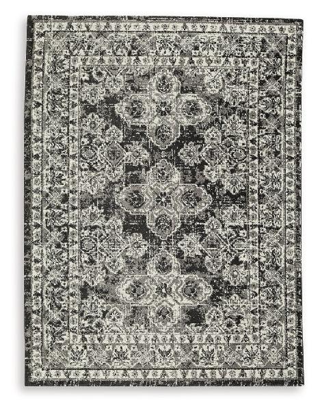 Image of Glennisman - 8' x 10' Rug - Black / Gray / Ivory