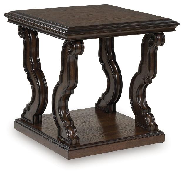 Image of Maylee - Square End Table - Dark Brown