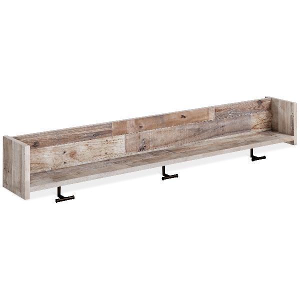 Image of Neilsville - Wall Mounted Coat Rack w/Shelf - Whitewash