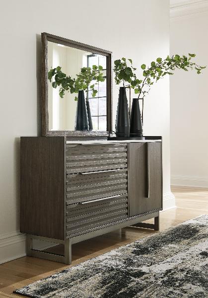 Image of Arkenton - Dresser, Mirror - Grayish Brown