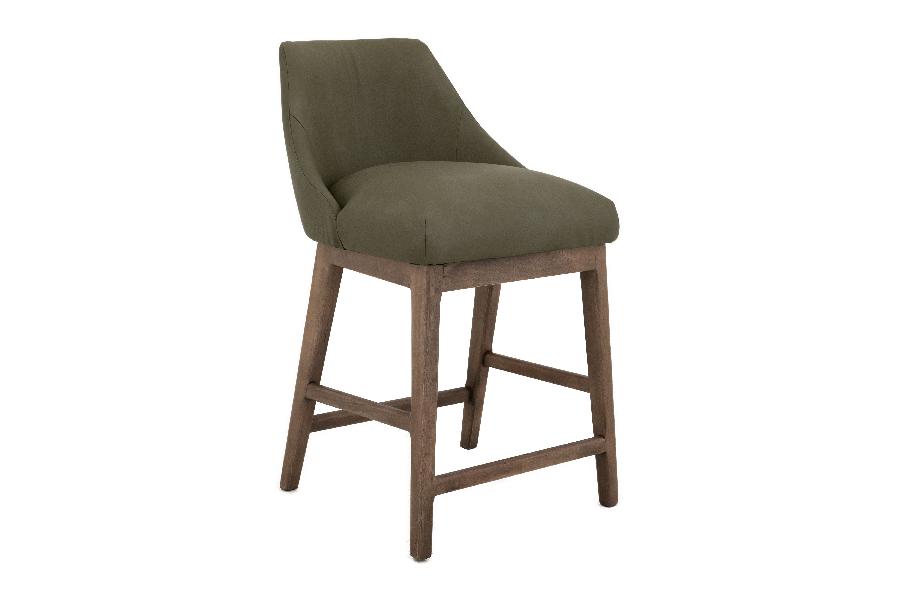 Image of Mezquite - Upholstered Barstool - Moss Green