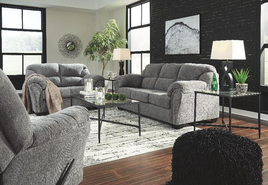 Image of Allmaxx - 3 Pc. - Sofa, Loveseat, Rocker Recliner - Pewter