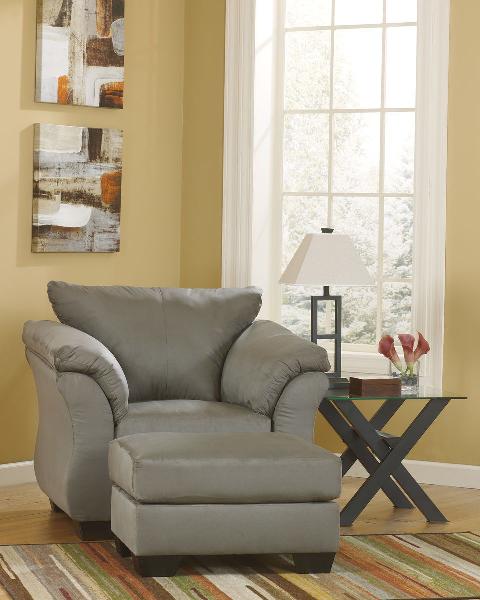 Image of Darcy - 2 Pc. - Chair with Ottoman - Cobblestone