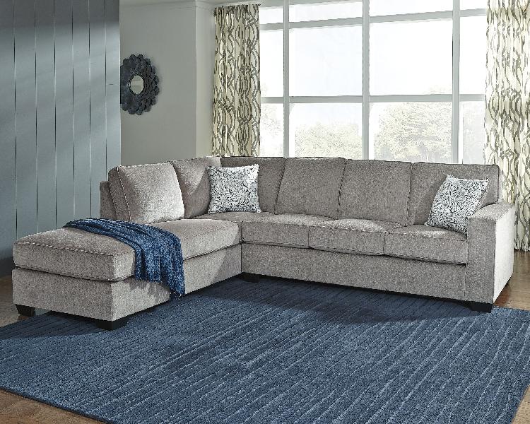 Image of Altari - Left Arm Facing Corner Chaise 2 Pc Sectional - Alloy