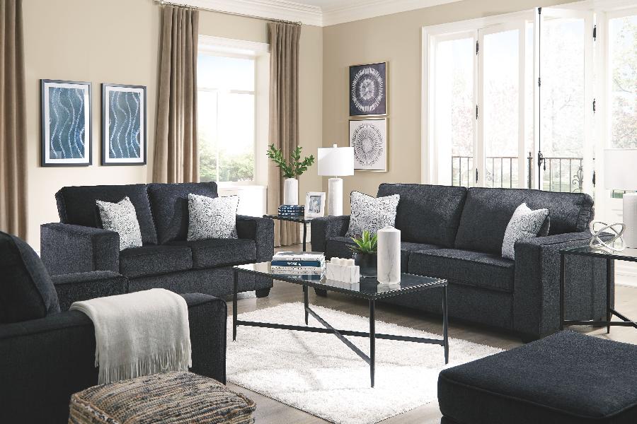 Image of Altari - 4 Pc. - Sofa, Loveseat, Chair, Ottoman - Slate