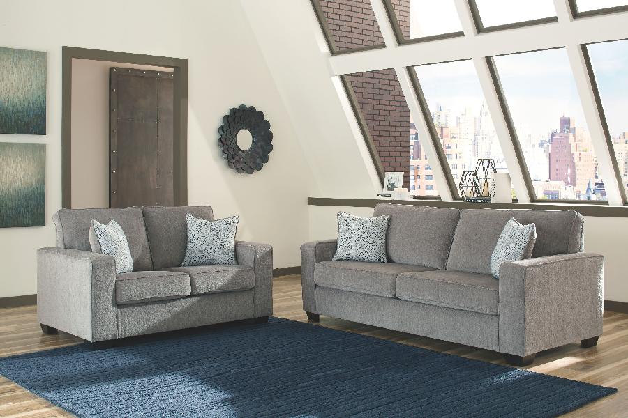 Image of Altari - 2 Pc. - Sofa, Loveseat - Alloy