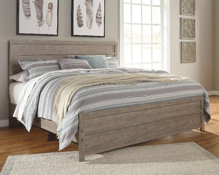 Image of Culverbach - King Panel Bed - Gray