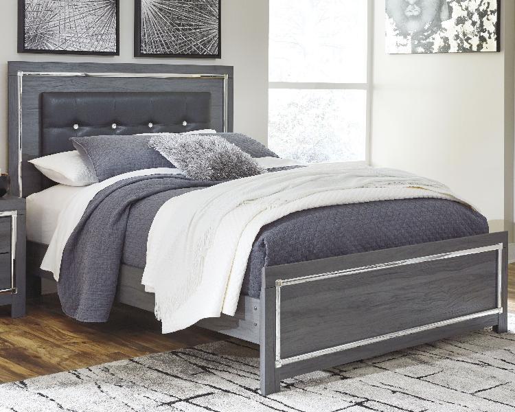 Image of Lodanna - Queen Panel Bed - Gray