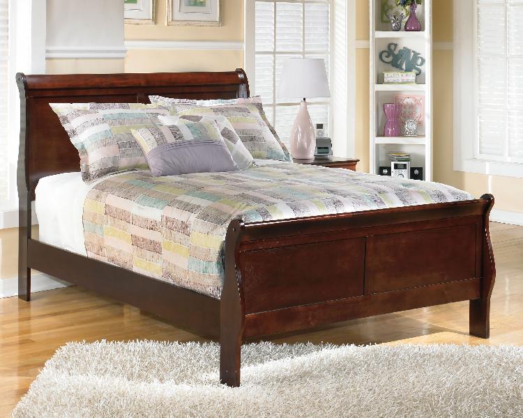Image of Alisdair - Full Sleigh Bed - Dark Brown