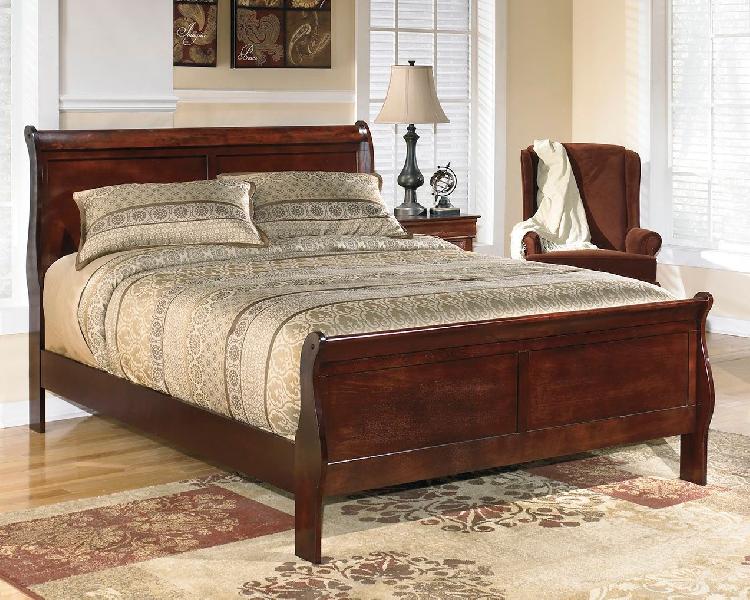 Image of Alisdair - King Sleigh Bed - Dark Brown