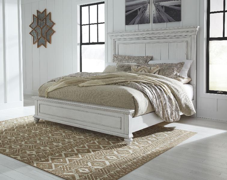 Image of Kanwyn - Queen Panel Bed - Whitewash