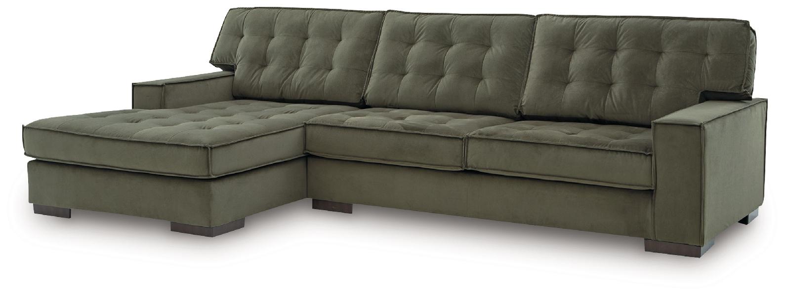 Image of Caspian-Town - 2-Piece Sectional With LAF Corner Chaise - Olive