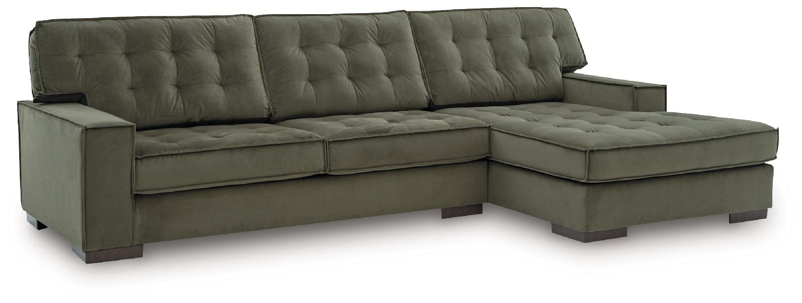 Image of Caspian-Town - 2-Piece Sectional With RAF Corner Chaise - Olive