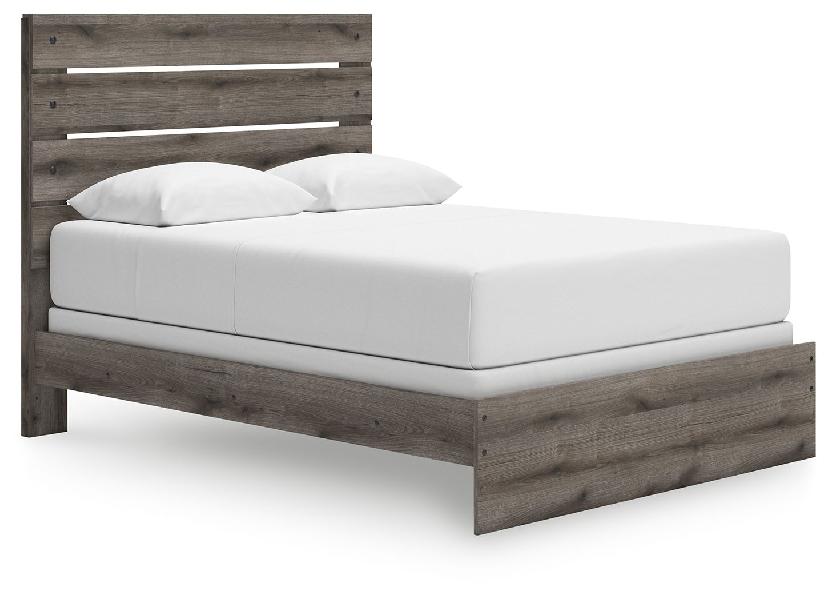 Image of Graystorm - Queen Panel Bed - Brown Gray
