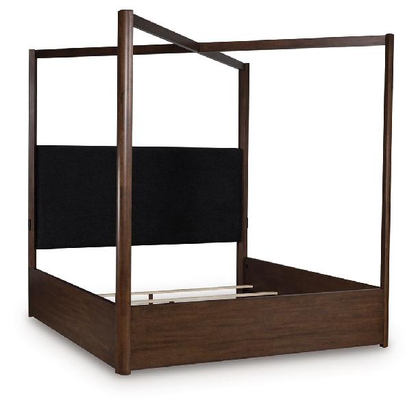 Image of Dilenno - California King Canopy Bed - Dark Brown