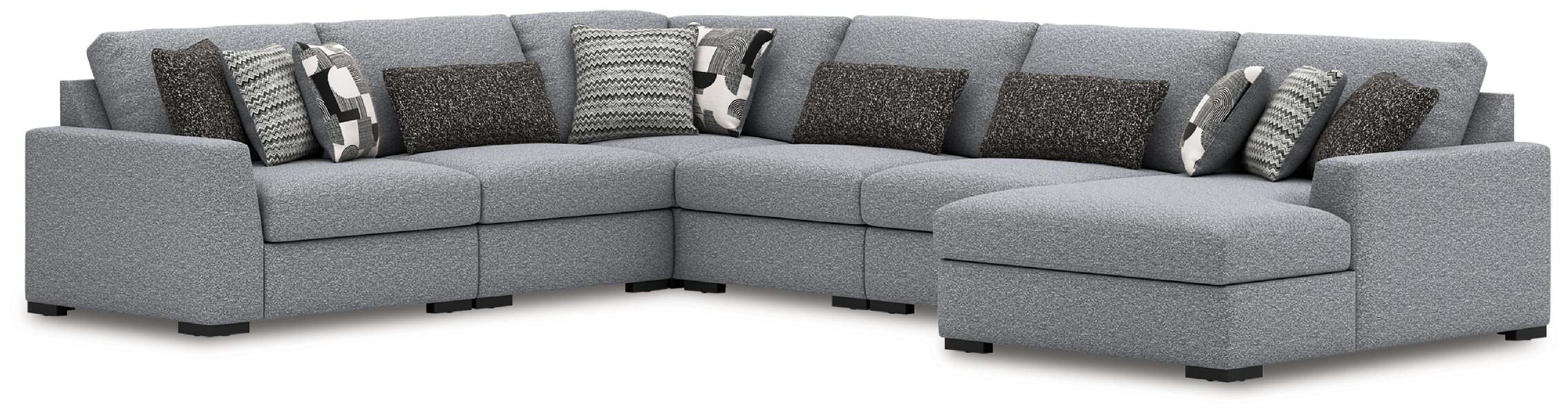 Image of Bealton - 6-Piece Sectional With RAF Corner Chaise - Salt and Pepper