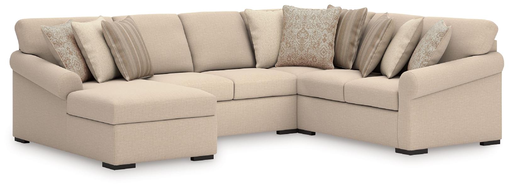 Image of LadyMae - 4-Piece Sectional With LAF Corner Chaise - Twill