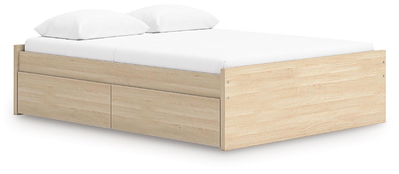 Image of Onita - Queen Platform Bed With 1 Side Storage - Natural