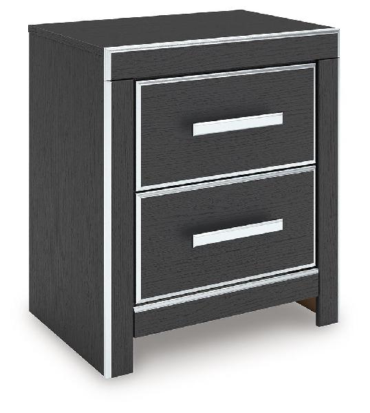 Image of Zuraleus - Two Drawer Night Stand - Black