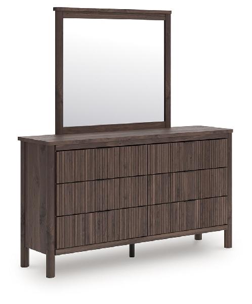 Image of Pamytta - Dresser And Mirror - Brown