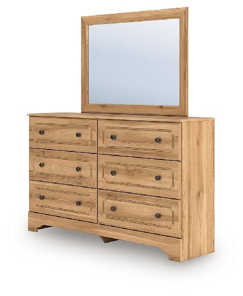 Image of Aleaport - Dresser and Mirror - Warm Brown